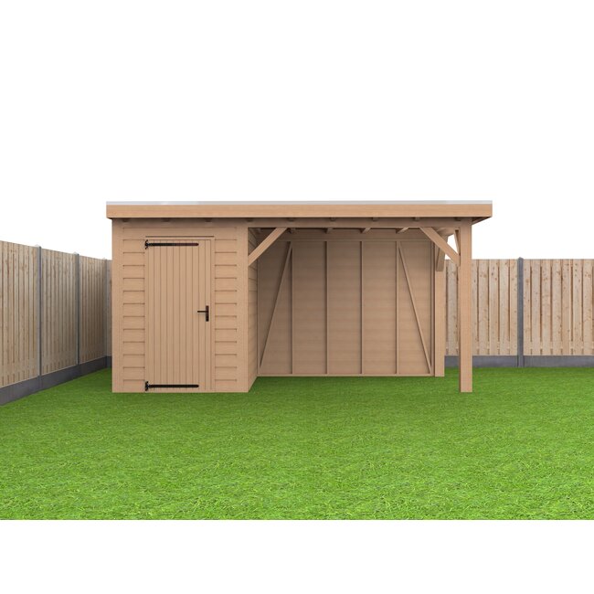 Douglas Overkapping Met Schuur 500x300 cm | 5x3 m Bouwpakket | Robuust