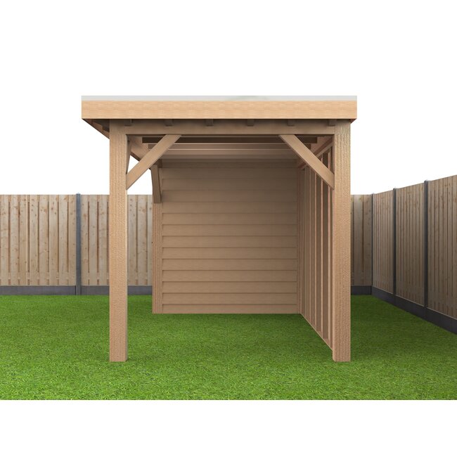 Douglas Overkapping Met Schuur 600x300 cm | 6x3 m Bouwpakket | Robuust