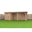 Douglas Overkapping Met Schuur 700x300 cm | 7x3 m Bouwpakket | Robuust