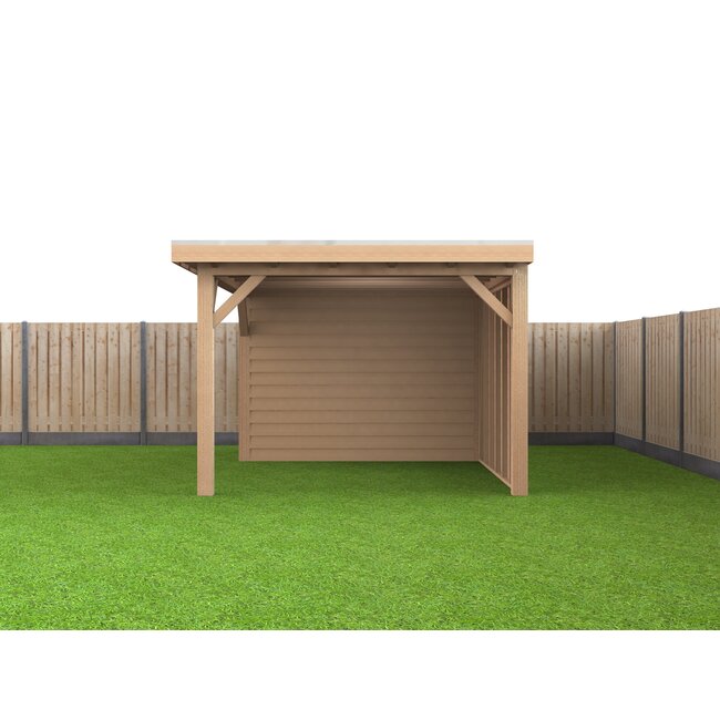 Douglas Overkapping Met Schuur 600x350 cm | 6x3,5 m Bouwpakket | Robuust