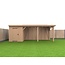Douglas Overkapping Met Schuur 700x350 cm | 7x3,5 m Bouwpakket | Robuus