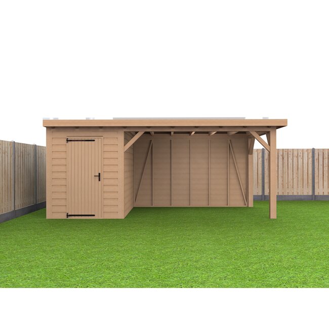 Douglas Overkapping Met Schuur 600x400 cm | 6x4 m Bouwpakket | Robuus