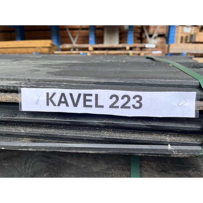 Bundel 223 - Douglas Sponningplank Zwart Gespoten 18-190mm 2500 mm