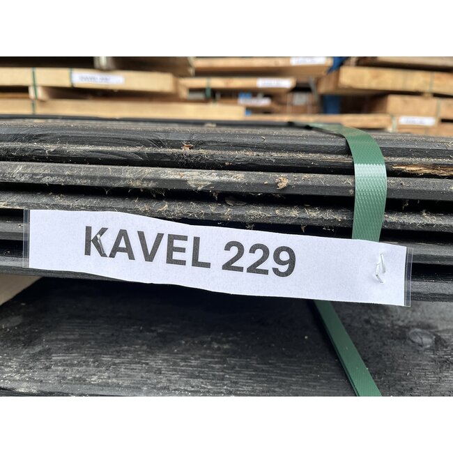 Bundel 229 - Douglas Sponningplank Zwart Gespoten 18-190mm 2500 mm