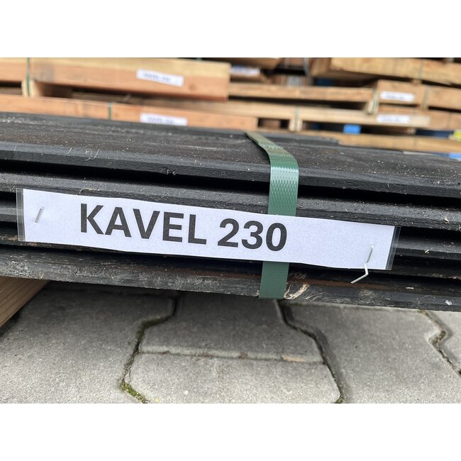 Bundel 230 - Douglas Sponningplank Zwart Gespoten 18-190mm 2500 mm