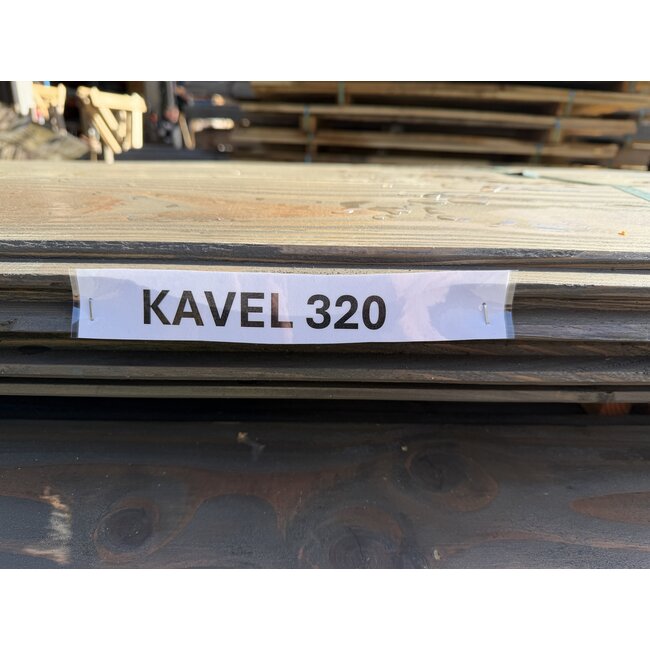 Bundel 320 - Douglas Sponningplank Grafiet Grijs Gespoten 18-190mm 2500 mm