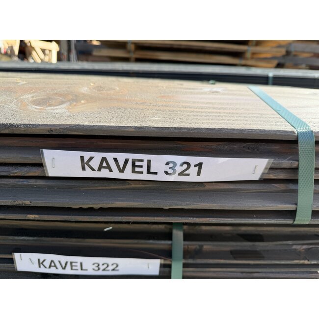 Bundel 321 - Douglas Sponningplank Grafiet Grijs Gespoten 18-190mm 2500 mm