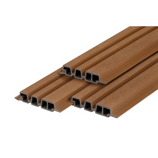 PuraTech Composiet Gevelbekleding Barcode Profiel 33x195mm | Teak | PuraTech 195