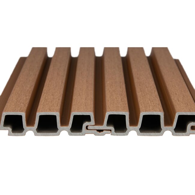 Composiet Gevelbekleding Triple Profiel 33x170mm | Teak | PuraTech 30
