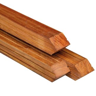 Van Gelder Hout Hardhouten Paal Azobé 8,5x8,5cm geschaafd