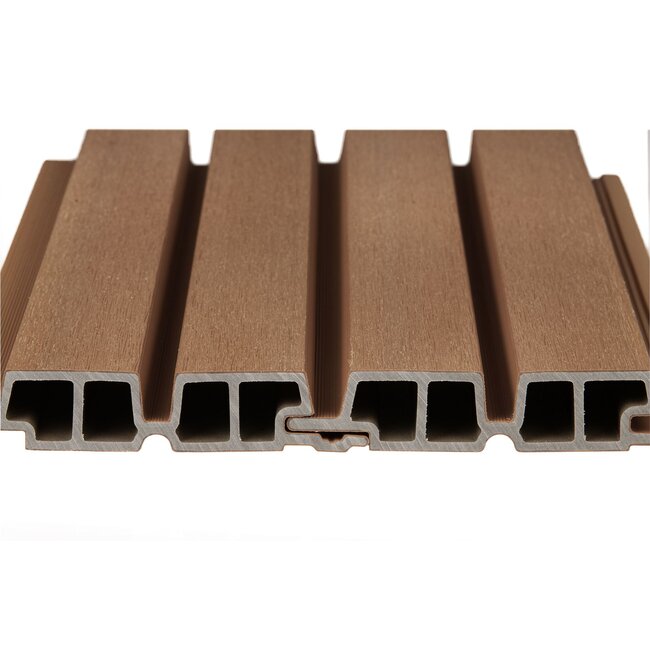 Composiet Gevelbekleding Dubbel Profiel 33x170mm | Teak | PuraTech 55