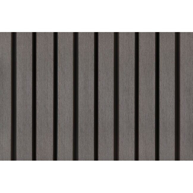 Composiet Gevelbekleding Dubbel Profiel 33x170mm | Dark Grey | PuraTech 55