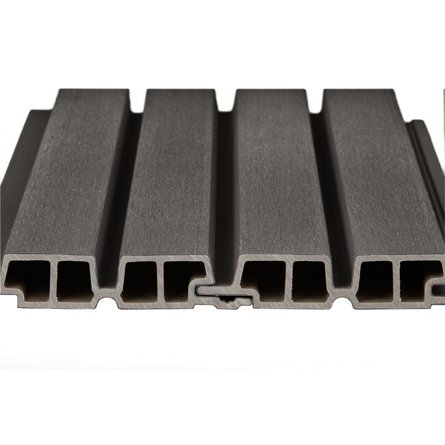 Composiet Gevelbekleding Dubbel Profiel 33x170mm | Dark Grey | PuraTech 55