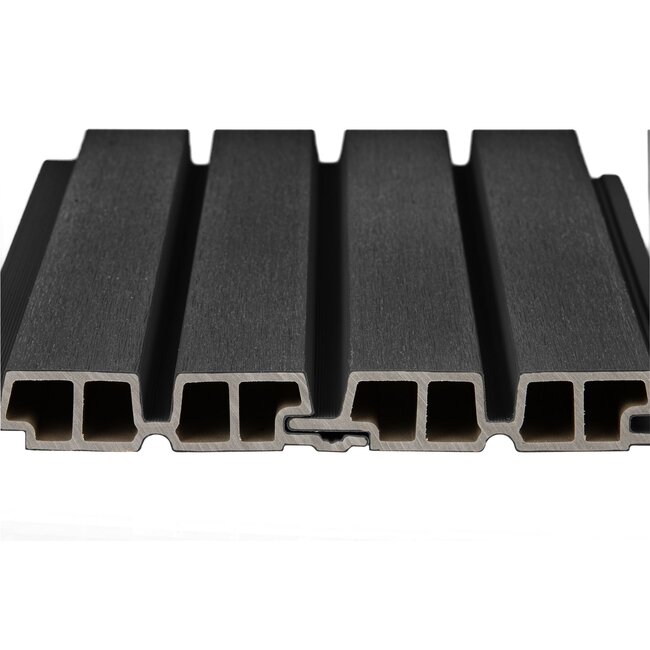 Composiet Gevelbekleding Dubbel Profiel 33x170mm | Ebony Black | PuraTech 55