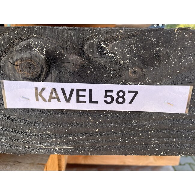 Bundel 587 - Douglas Balken Zwart 150x150x6000 mm