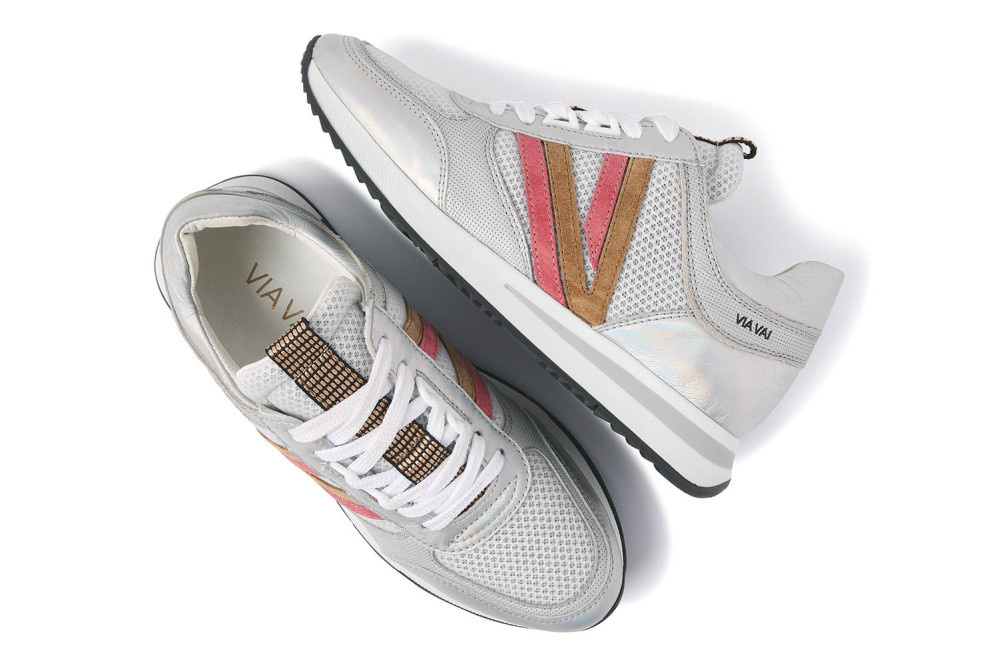 Via Vai VIA VAI Sneakers Nora Vìbe 60009-02-527 Wit Metallic