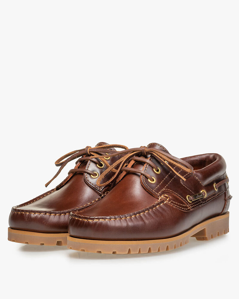 Van Bommel Van Bommel Bootschoen  Boat Shoe 02.05 Roodbruin