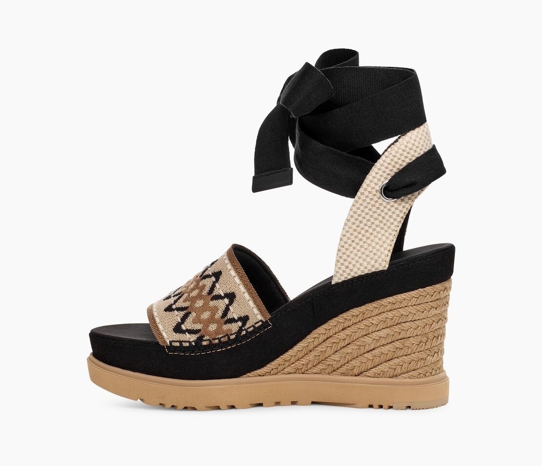 UGG UGG Espadrilles Abbot Ankle Wrap 1136780 Zwart