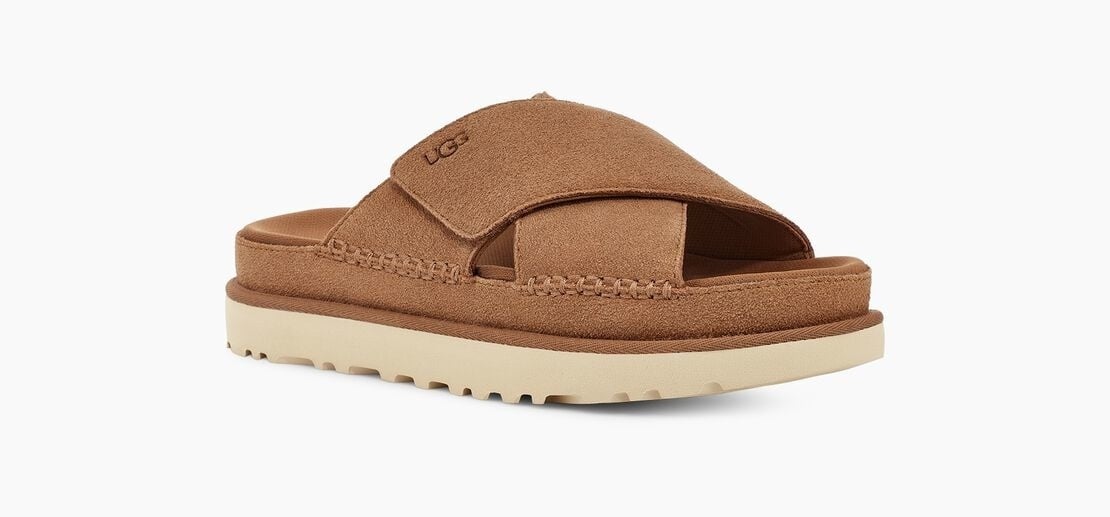 UGG UGG Slipper Goldenstar Cross Slide 1137910 Bruin