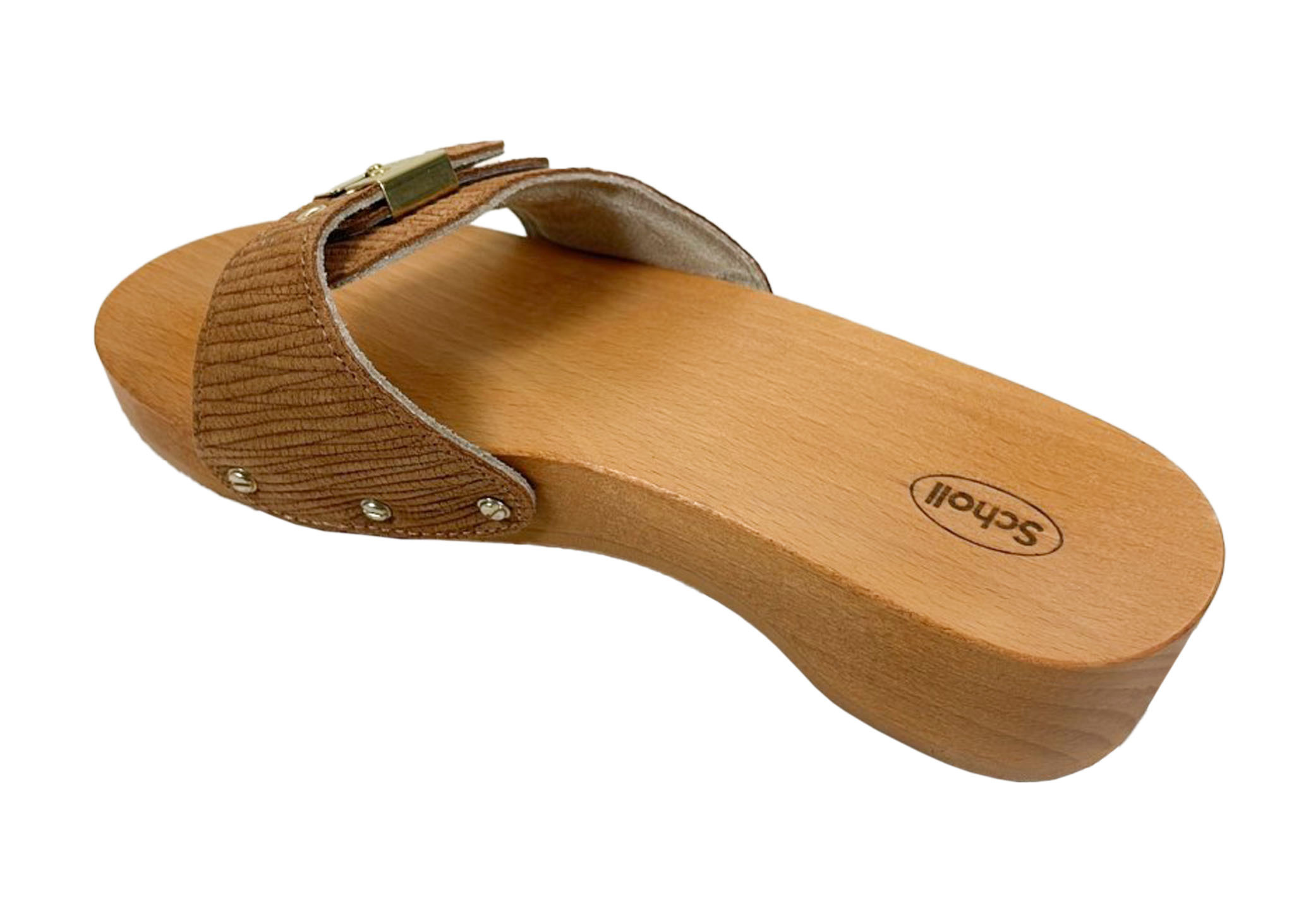 Scholl Scholl Slipper Pescura Heel Cognac