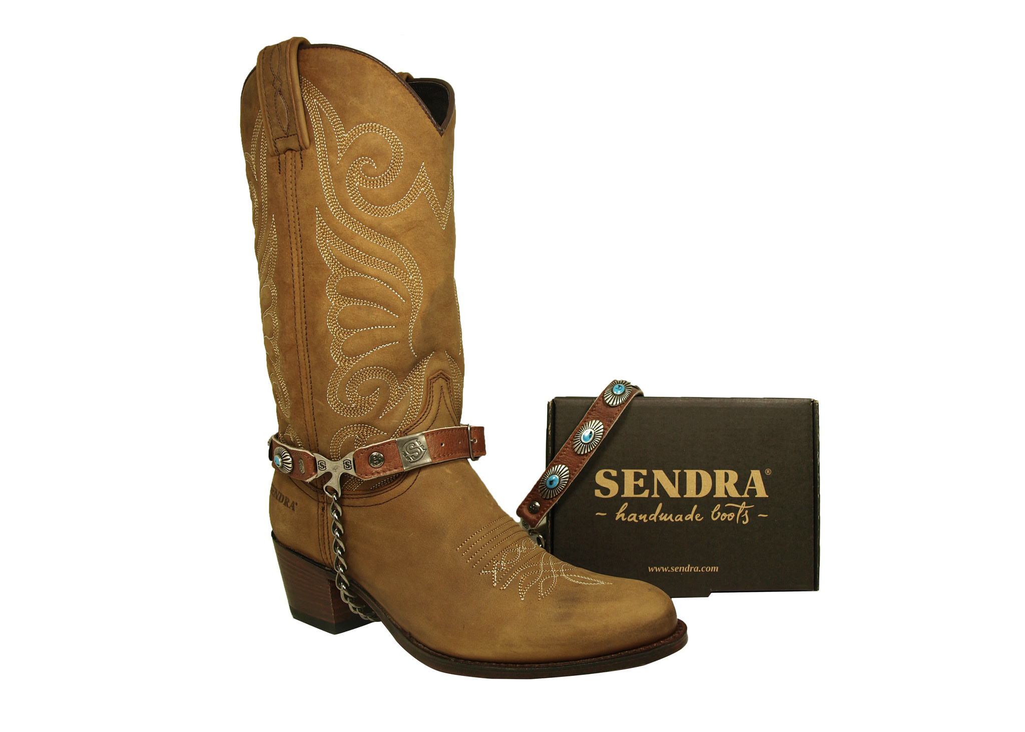 Sendra Sendra Sporen Arnes 267 Cognac/Turquoise