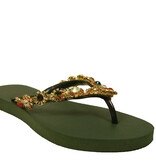 Uzurii Uzurii Luxury Slipper 18.097.08 Groen (Army Green) Colorful Diana