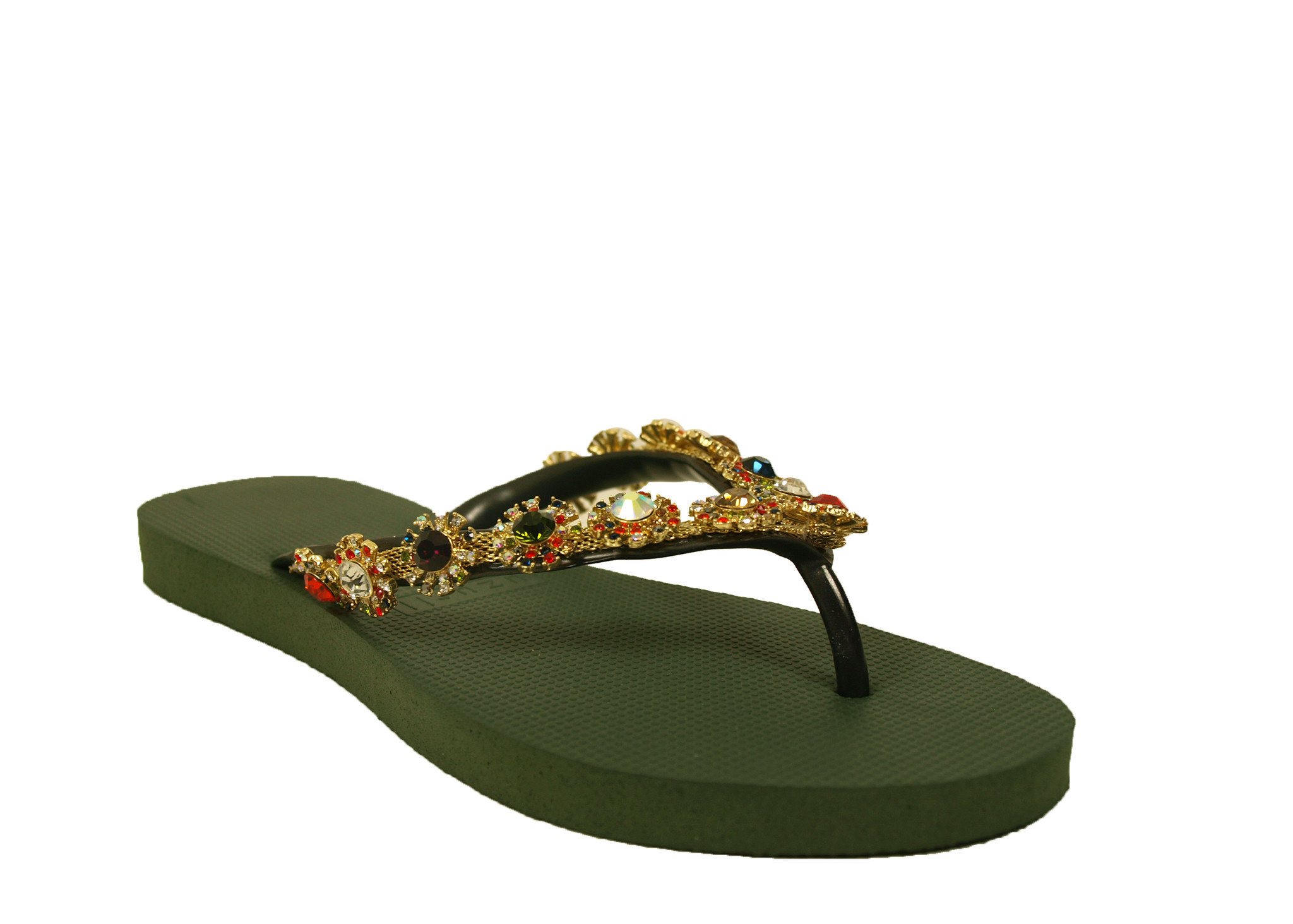 Uzurii Uzurii Luxury Slipper 18.097.08 Groen (Army Green) Colorful Diana