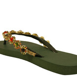 Uzurii Uzurii Luxury Slipper 18.097.08 Groen (Army Green) Colorful Diana