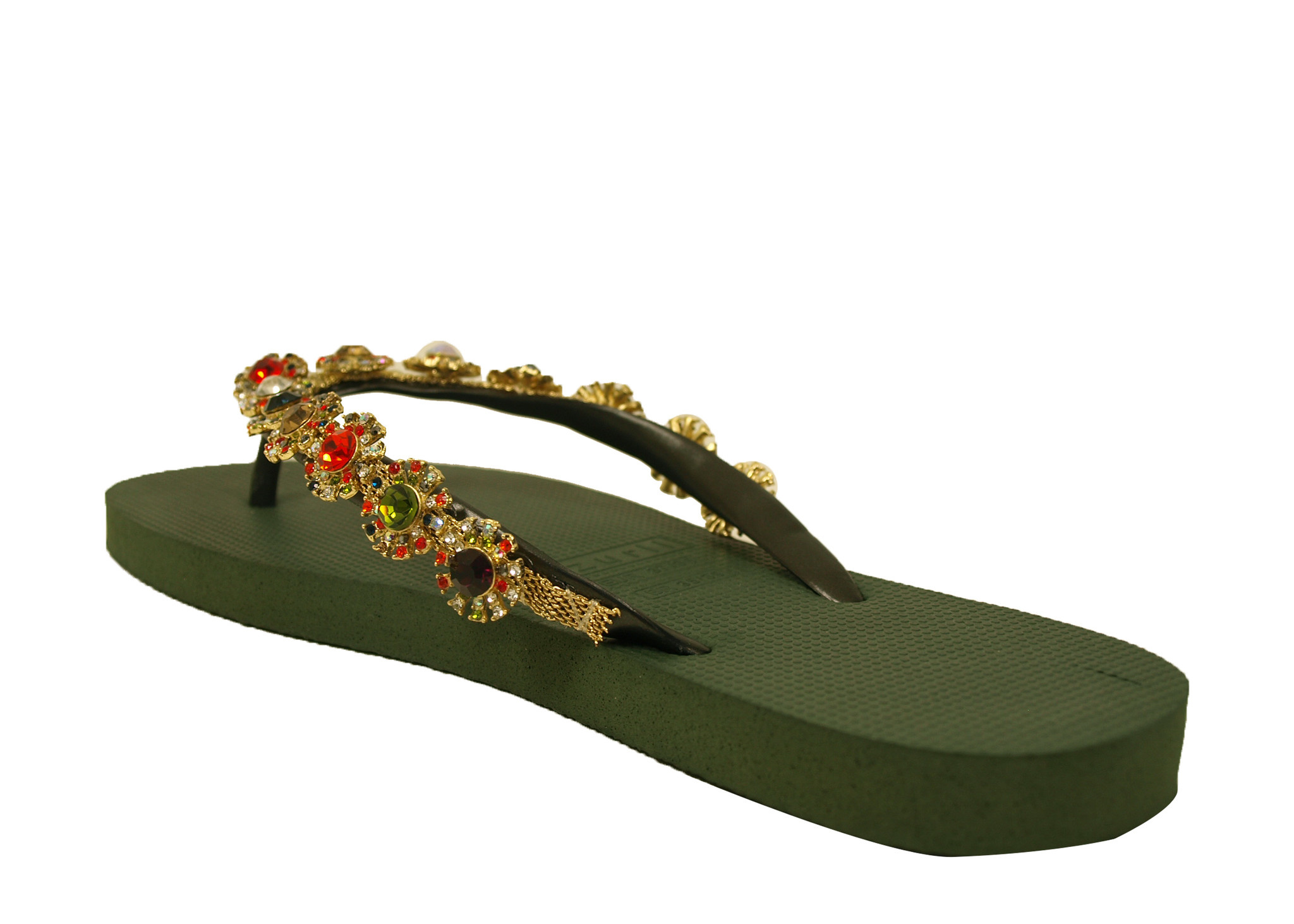 Uzurii Uzurii Luxury Slipper 18.097.08 Groen (Army Green) Colorful Diana