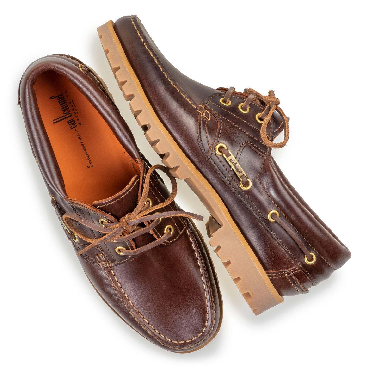 Van Bommel Van Bommel Bootschoen Boat Shoe 01.20 Roodbruin