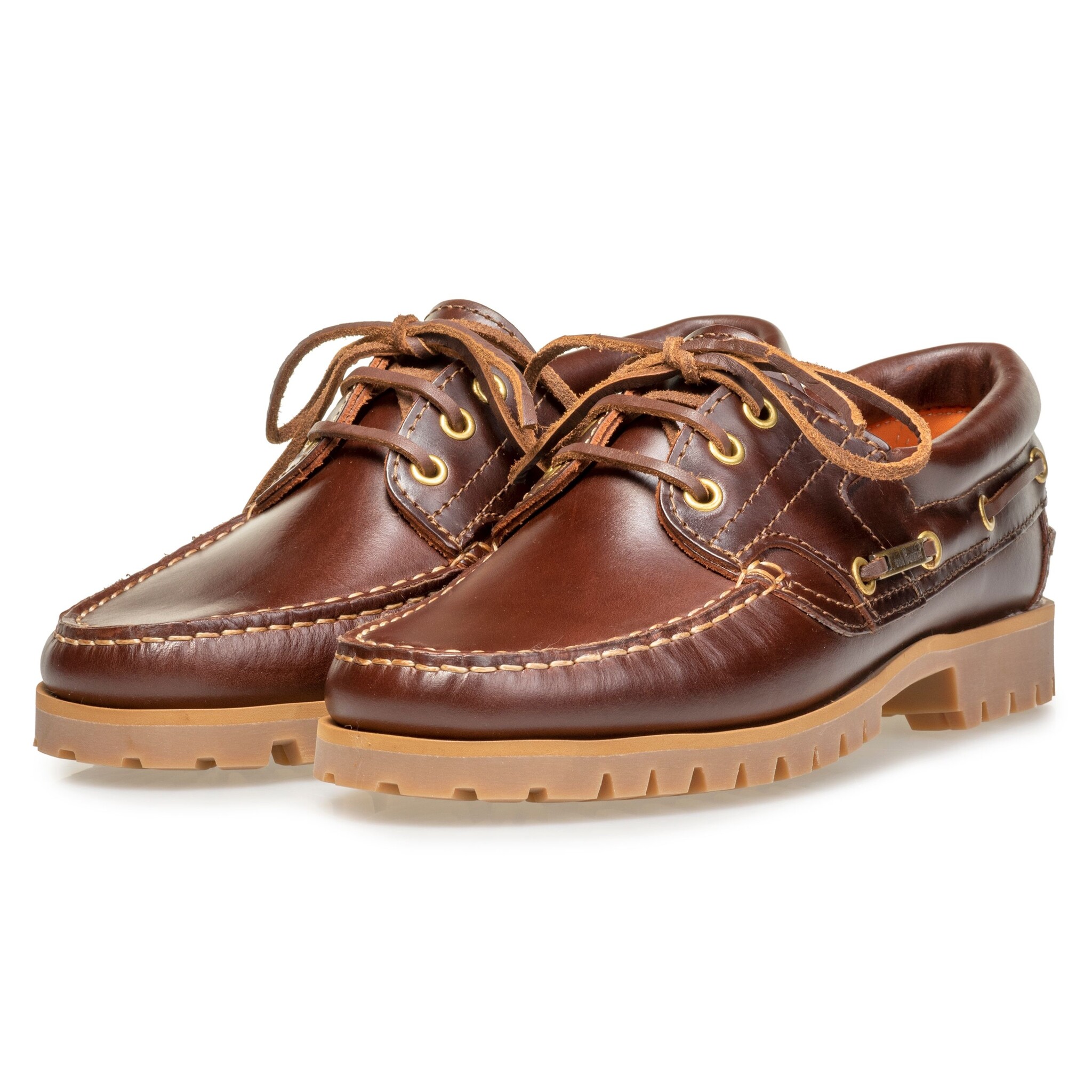 Van Bommel Van Bommel Bootschoen Boat Shoe 01.20 Roodbruin