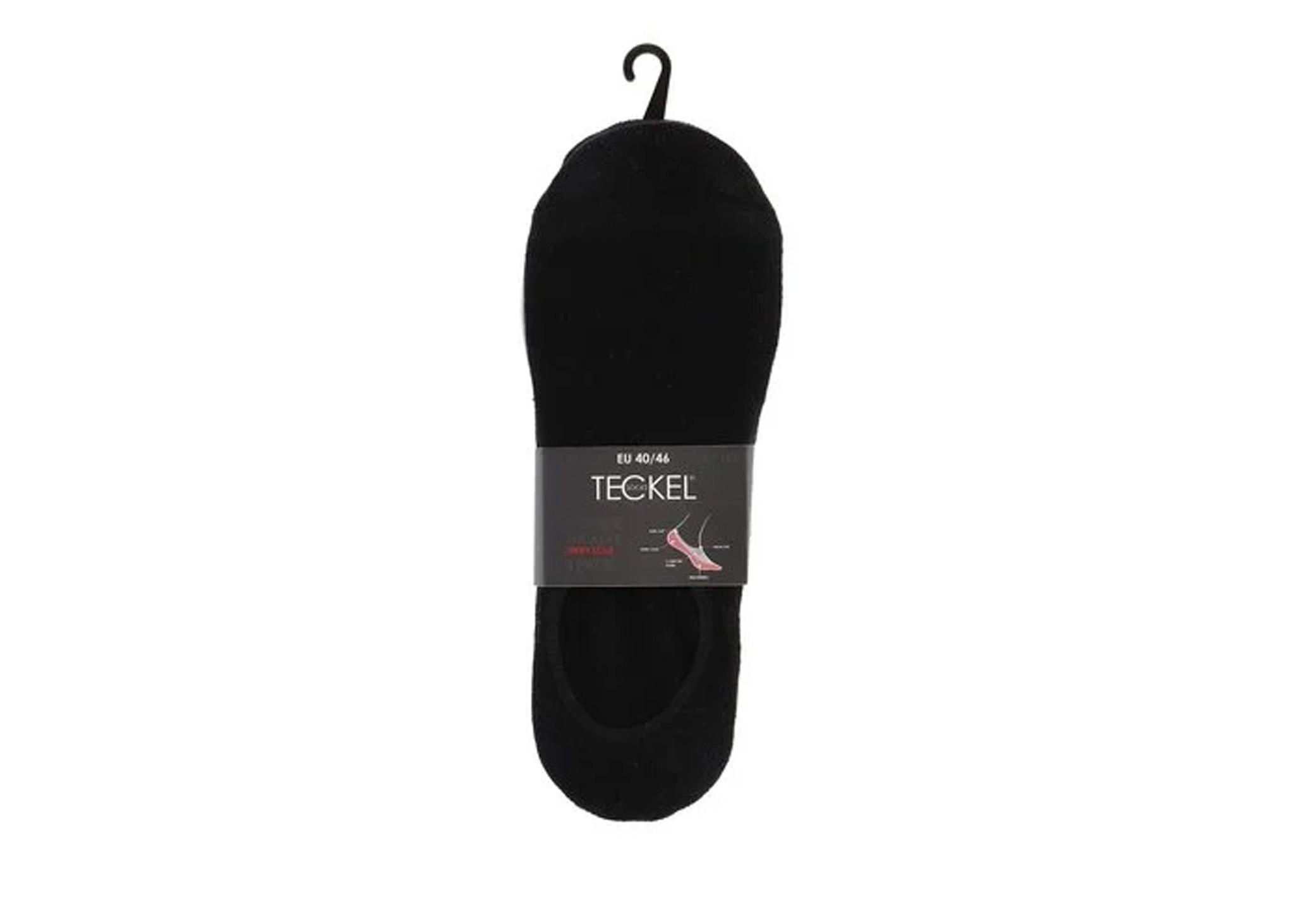TECKEL Teckel Invisible Sneaker Sokken Zwart (3-Pack)