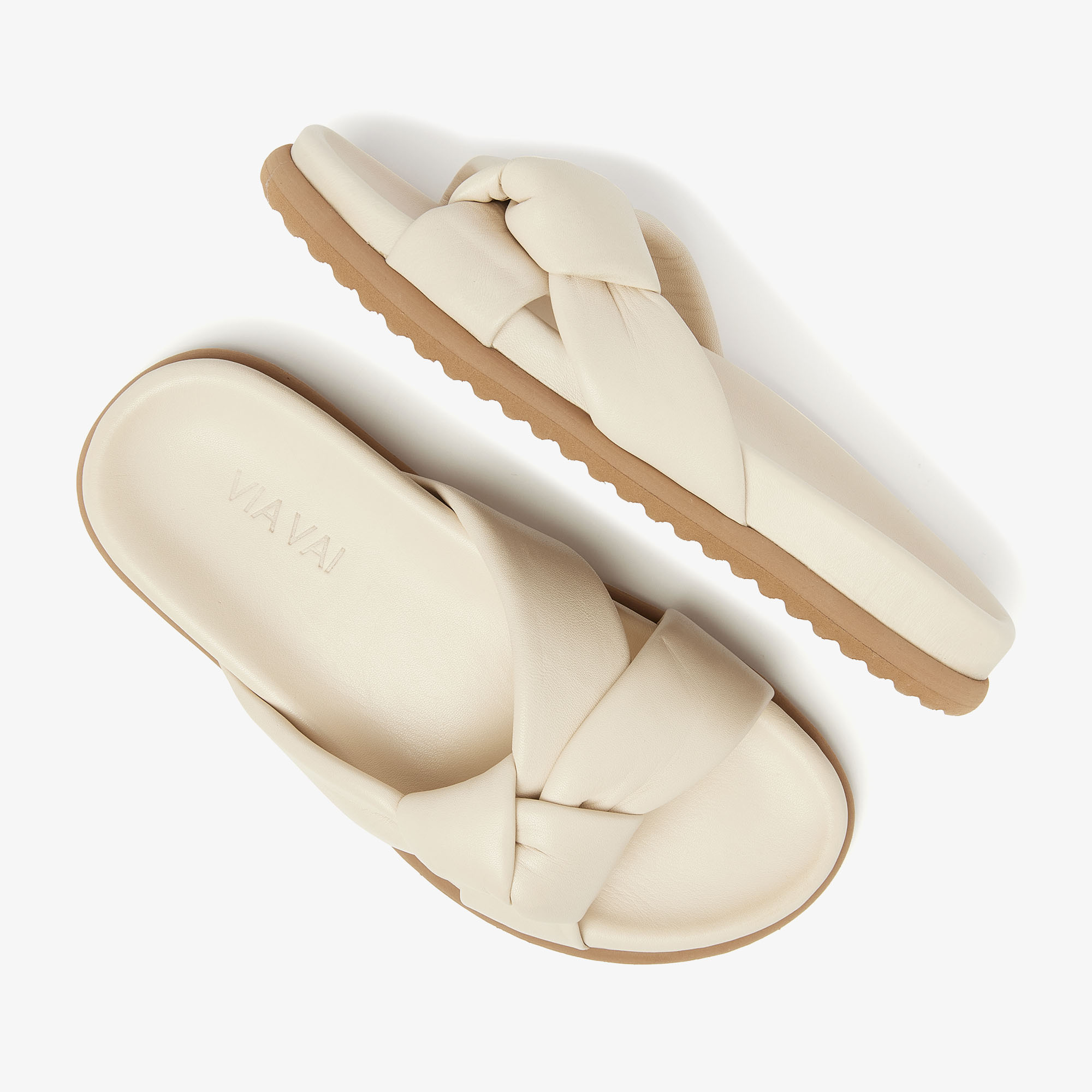 Via Vai VIA VAI Slipper Candy Nova 62024-01-1132 Beige