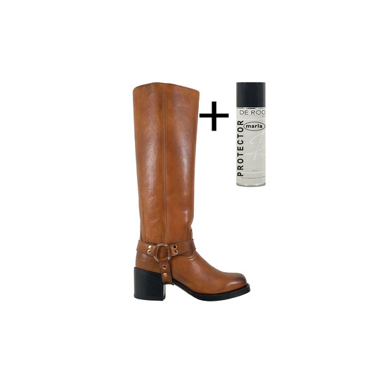 Bruine Laarzen Hoge Laarzen Vierkante Neus Sendra Hoge Biker Boots