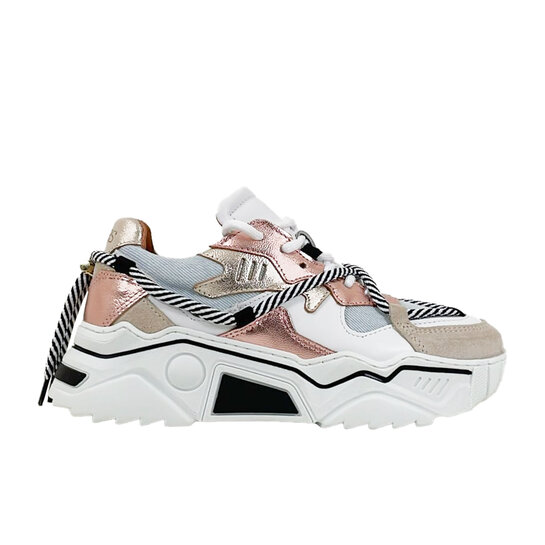 DWRS Sneakers Jupiter J5554C-69 Roze / Blauw - De Roos Schoenen Breda