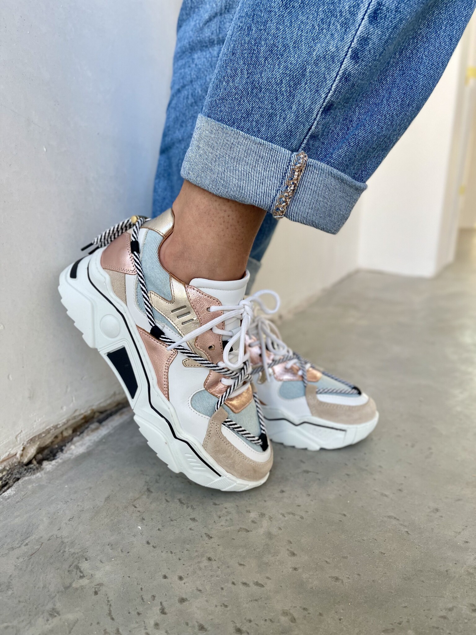 DWRS DWRS Sneakers Jupiter J5554C-69 Roze / Blauw