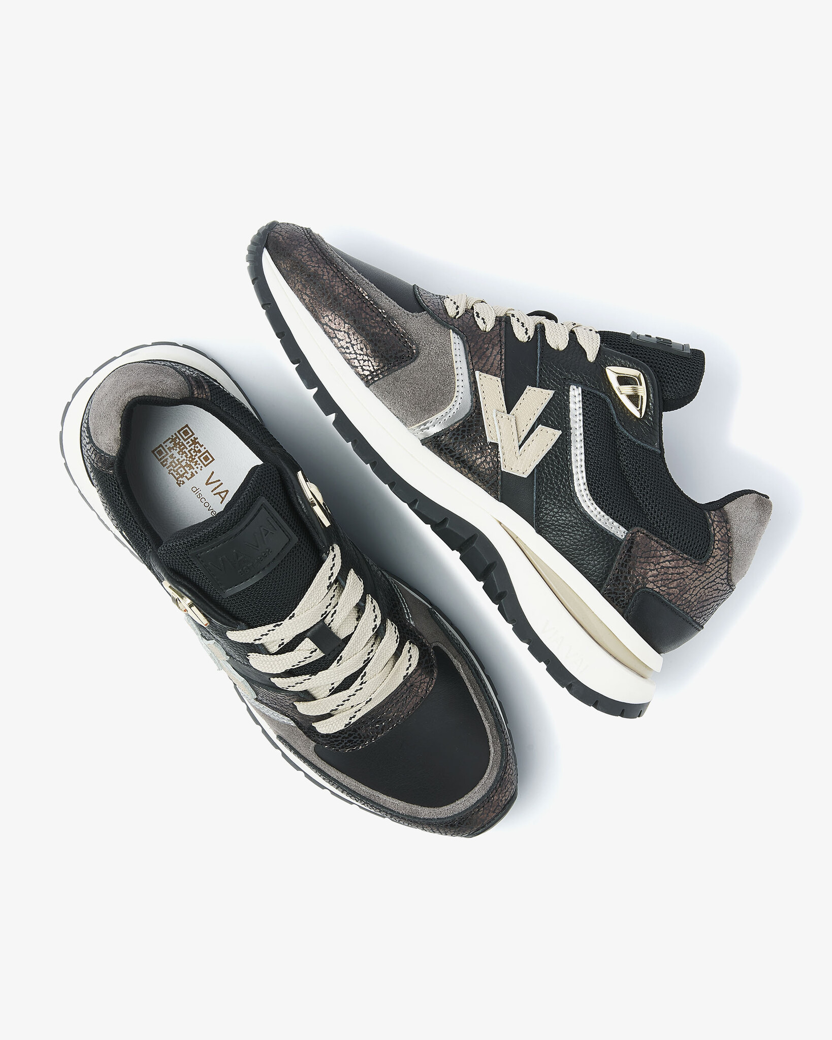 Via Vai VIA VAI Sneakers Usher Davina 62329-02-900 Zwart