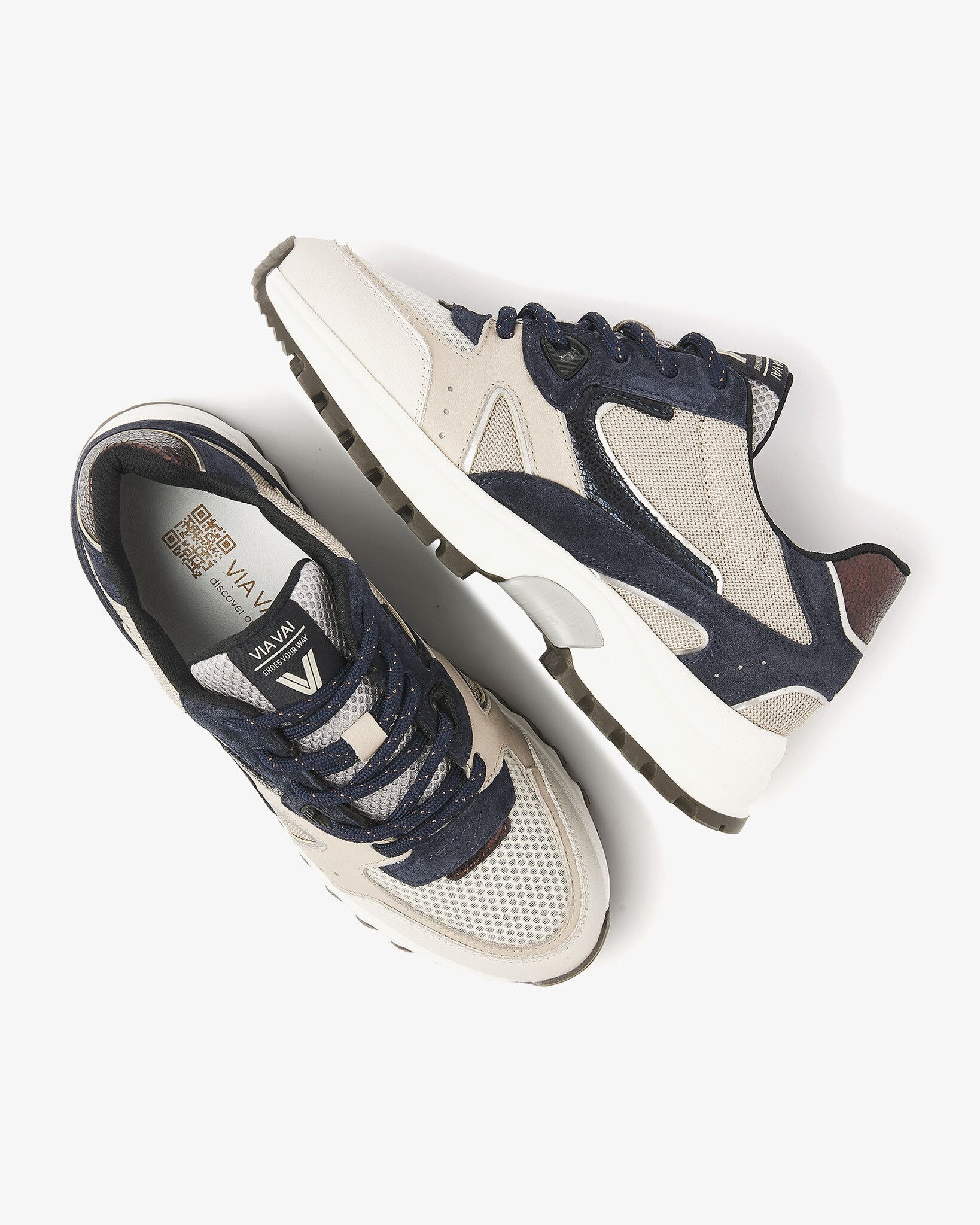 Via Vai VIA VAI Sneakers Danae Vicky 62297-03-603 Blauw / Beige