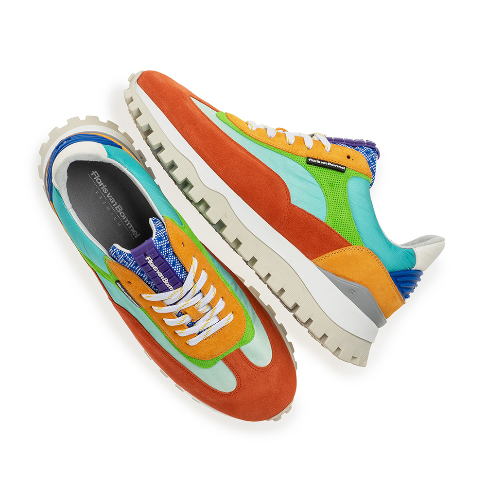 Floris van Bommel Floris van Bommel Sneaker De Grommer 07.01 Oranje Multi