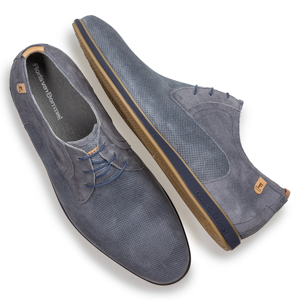 Floris van Bommel Floris Van Bommel Veterschoen Presli 02.38 Licht Blauw