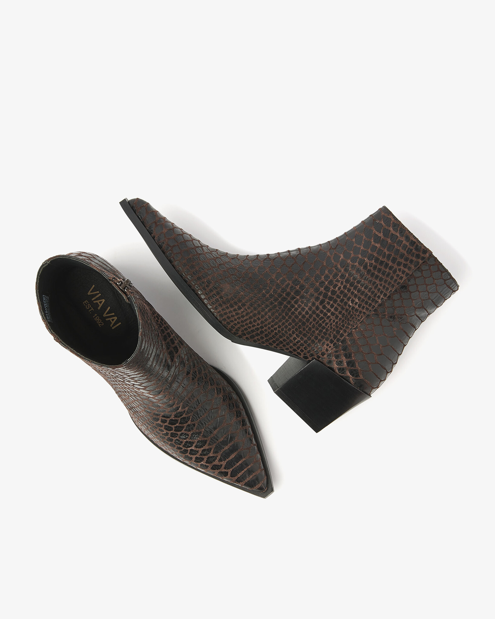 Via Vai VIA VAI Enkellaarsje Kate Malina 62332-01-307 Bruin Slang