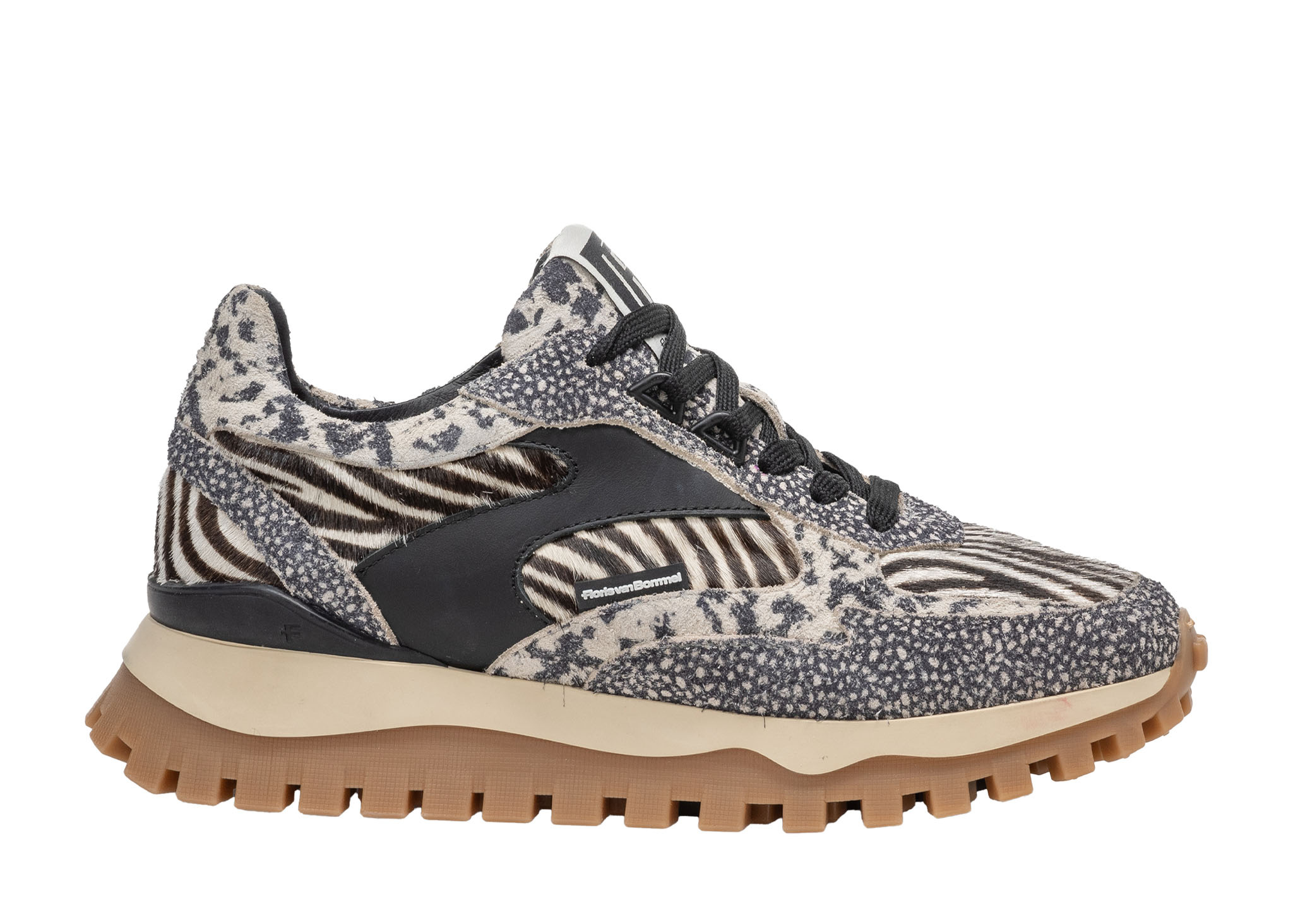 Floris van Bommel Floris van Bommel Sneaker Grommi 04.01 Zwart Combi