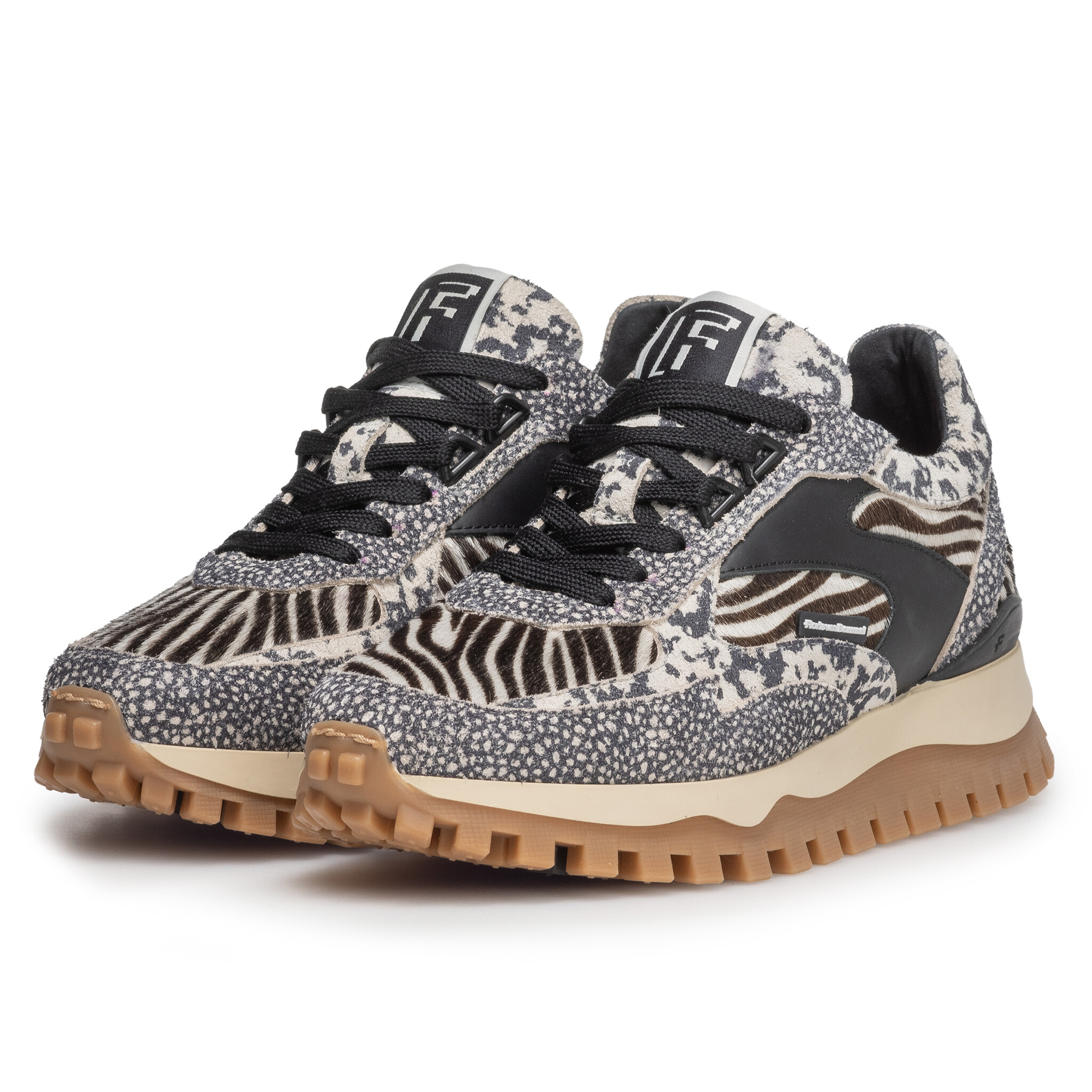 Floris van Bommel Floris van Bommel Sneaker Grommi 04.01 Zwart Combi