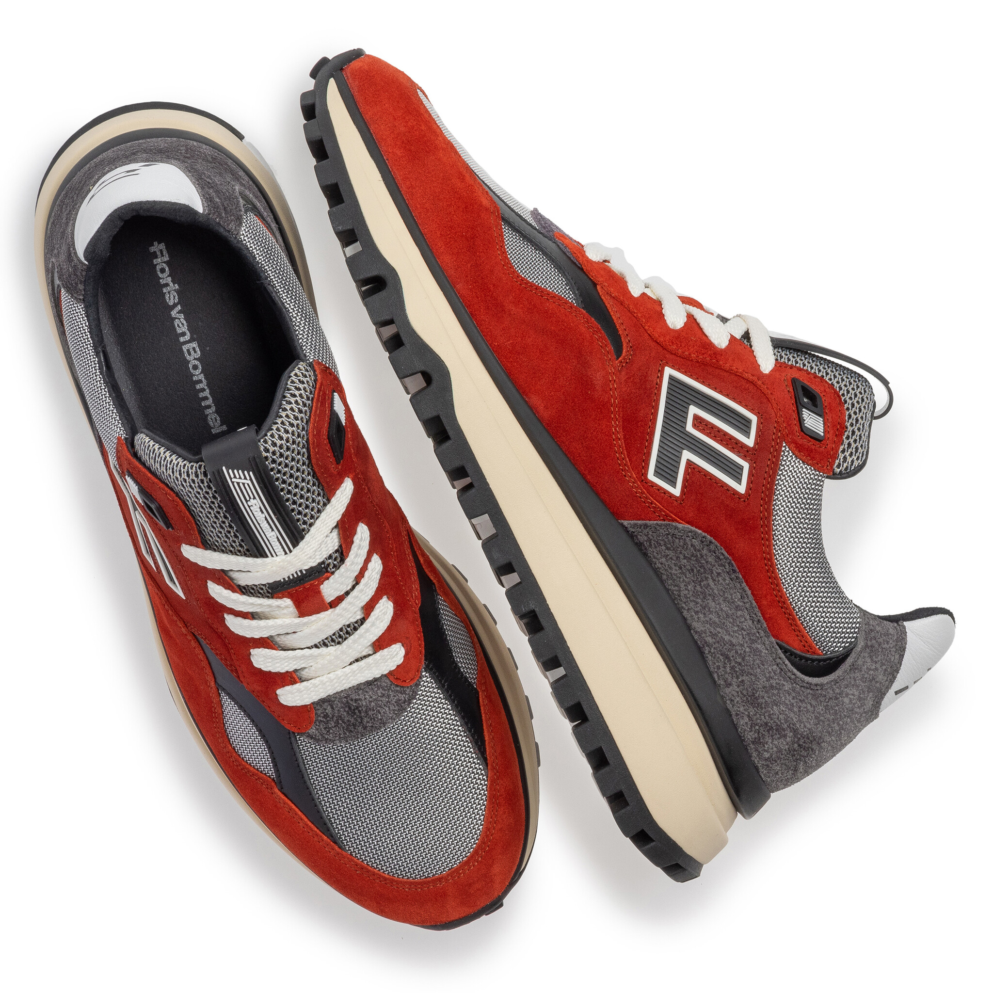 Floris van Bommel Floris van Bommel Sneaker De Gripper 01.04 Rood