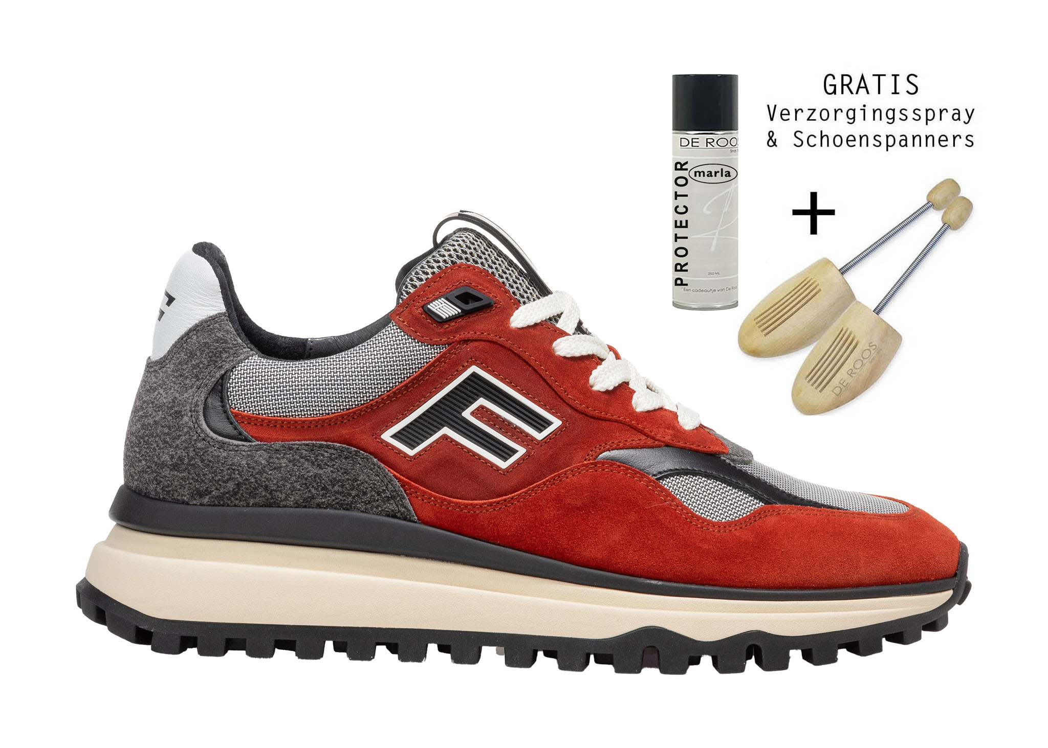 Floris van Bommel Floris van Bommel Sneaker De Gripper 01.04 Rood