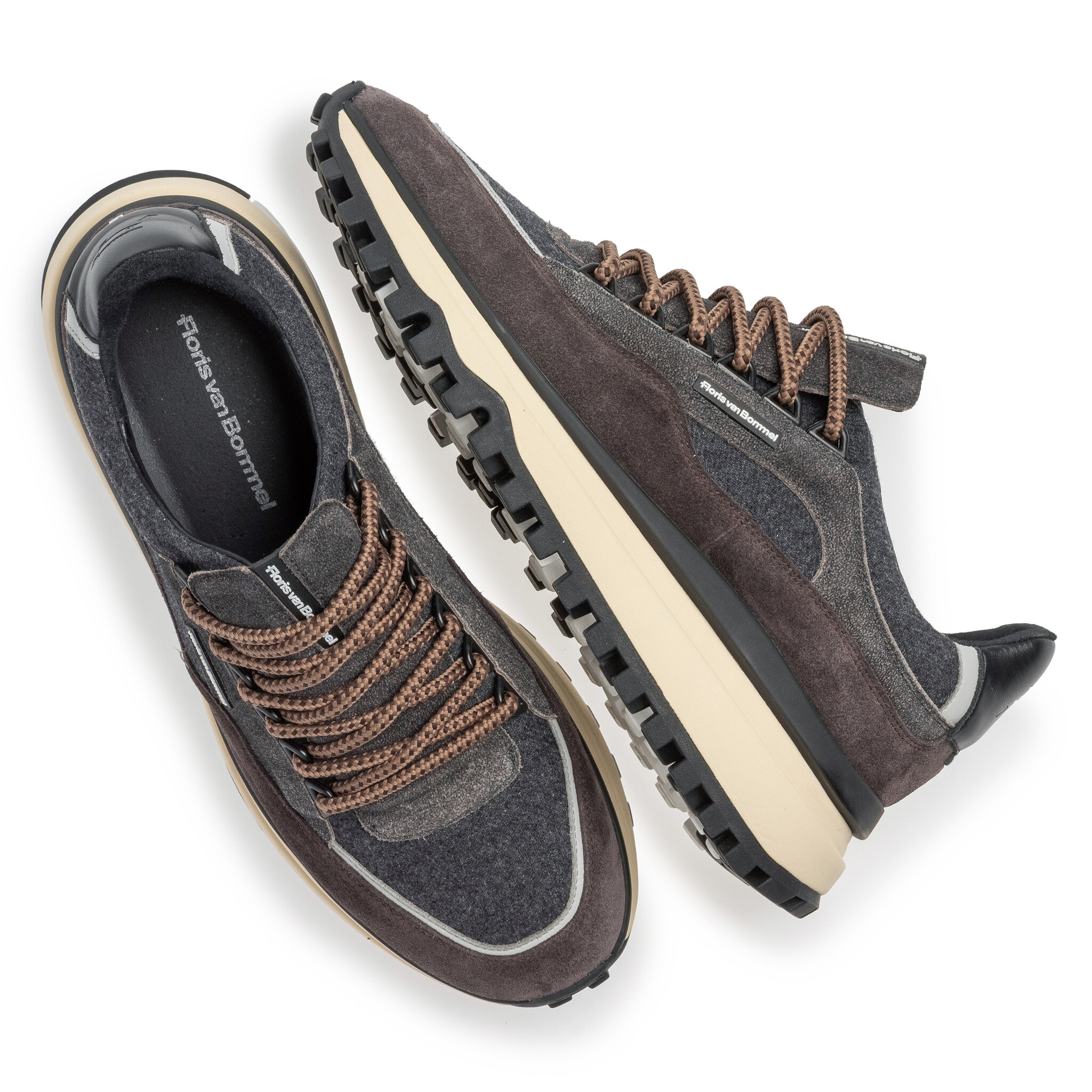 Floris van Bommel Floris van Bommel Sneaker De Gripper 03.00 Donker Grijs