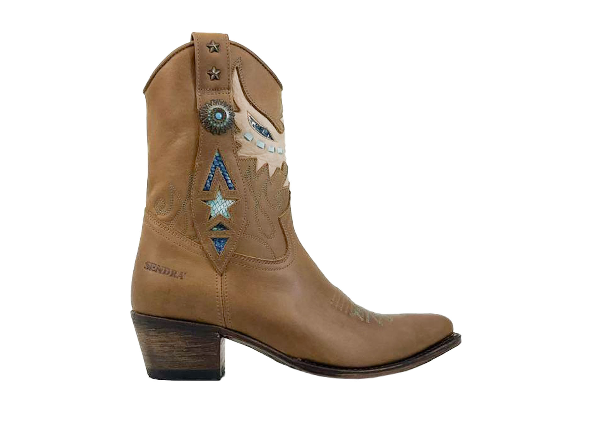 Sendra Sendra Western Boots 18673 Bruin / Turquoise