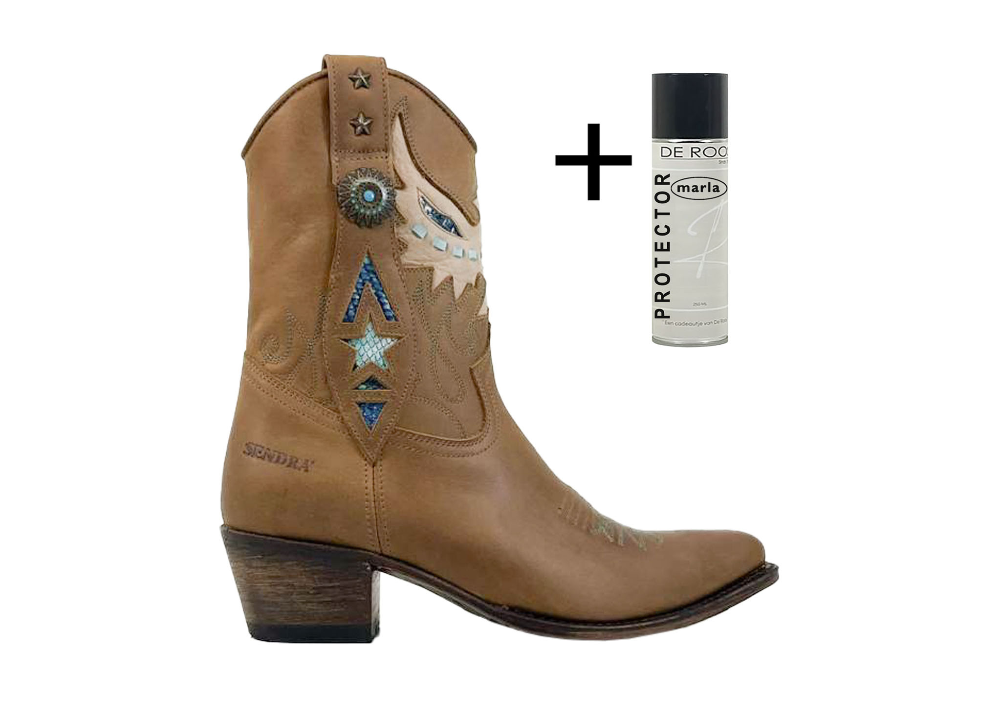 Sendra Sendra Western Boots 18673 Bruin / Turquoise