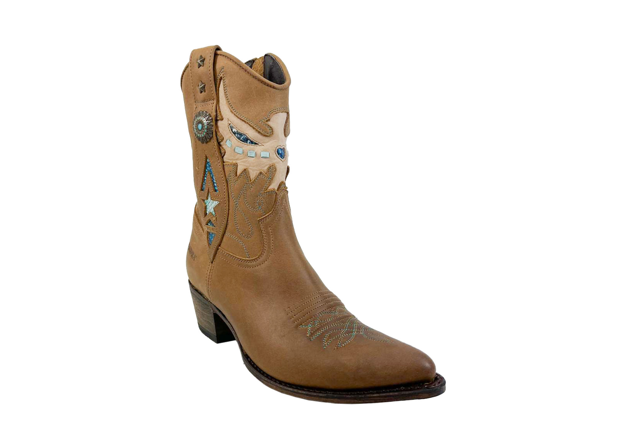 Sendra Sendra Western Boots 18673 Bruin / Turquoise