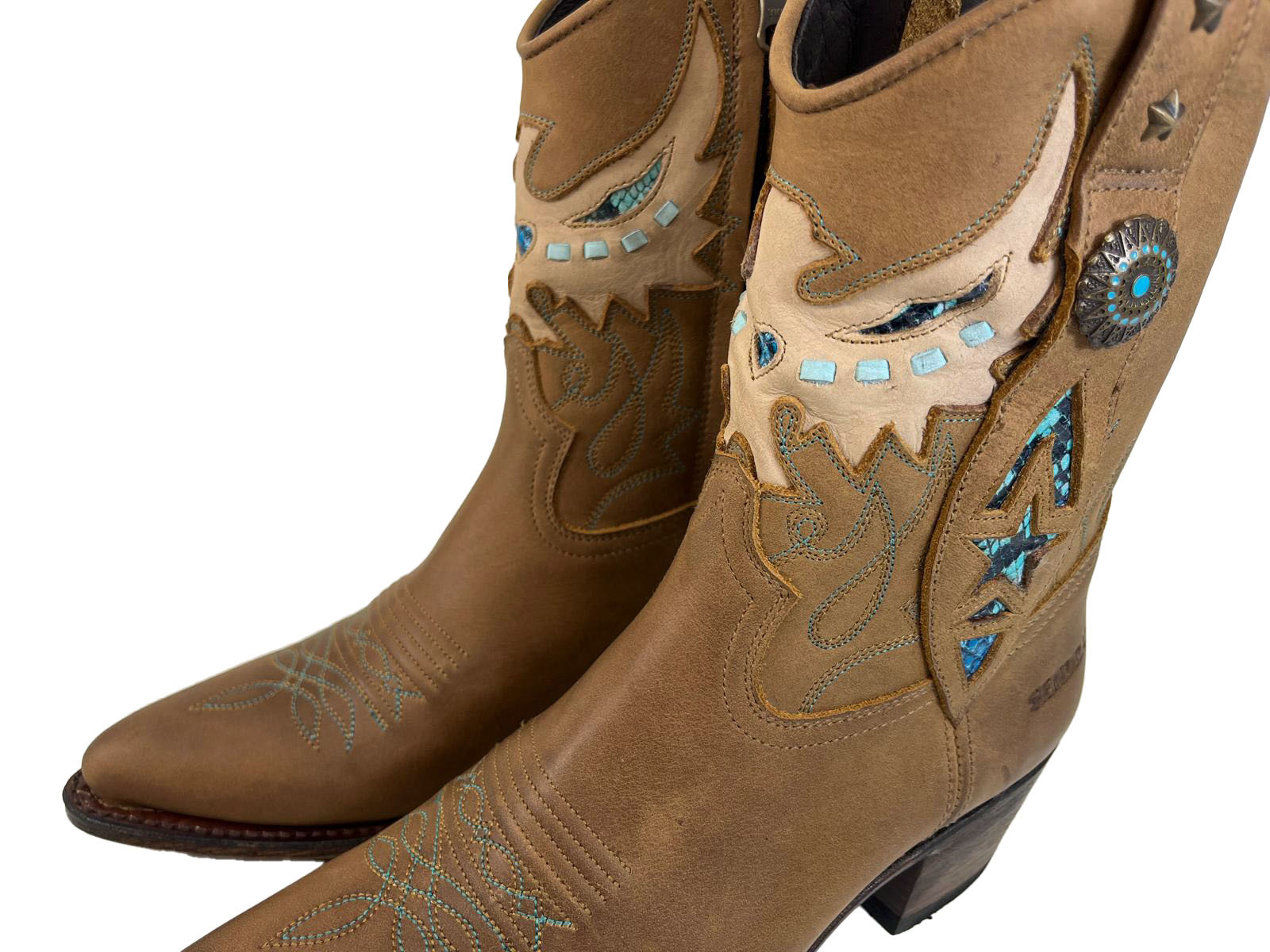 Sendra Sendra Western Boots 18673 Bruin / Turquoise